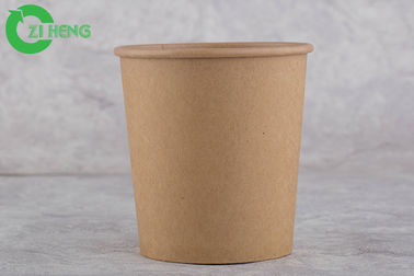 Tazas de papel disponibles de Brown de la categoría alimenticia fuerte duro de 480 ml para el agua/la bebida