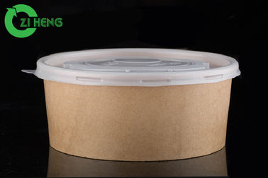 Color de un sólo recinto reciclado de empaquetado sostenible de 42 onzas Brown de los cuencos de papel