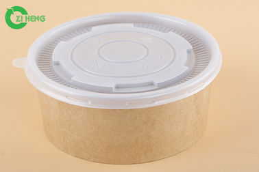 Los cuencos no absorbentes Kraft de la comida del papel superficial 50 onzas para sacan orden de la comida