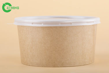 El PE alineó los cuencos de papel de la comida para la tapa blanca de los PP de la ensalada/de las pastas Eco 100% amistoso