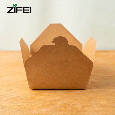 Envases de papel kraft biodegradables de color marrón y blanco con conciencia ambiental para estrategias de embalaje empresarial sostenibles