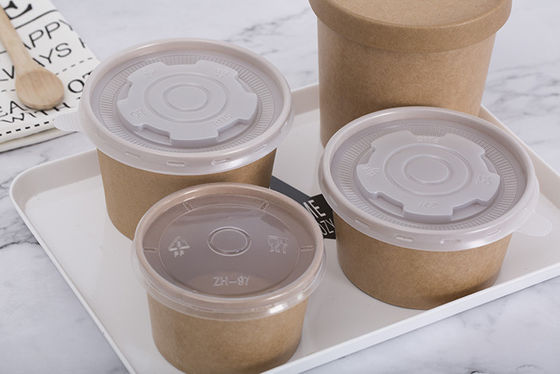 Cuencos de ensalada de papel de bambú para llevar disponibles 32oz con la tapa clara del ANIMAL DOMÉSTICO