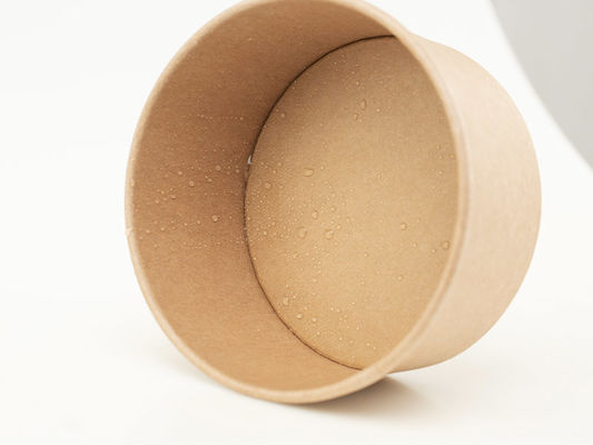 Cuencos de sopa modificados para requisitos particulares artículo del papel de Kraft con las tapas para las comidas calientes y frías